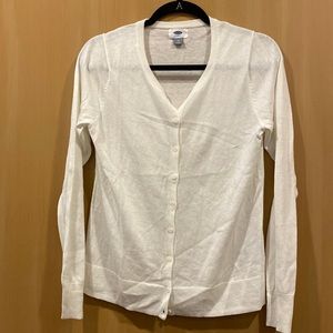 Old Navy white medium cardigan.